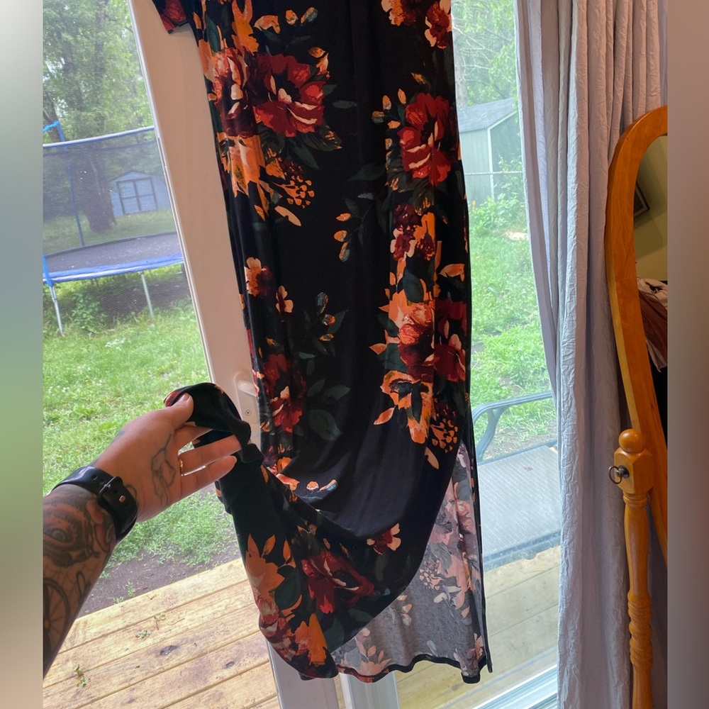 Black floral boho maxi Medium - Picture 5 of 6
